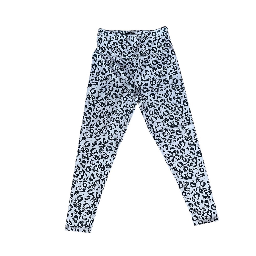 BALANCE COLLECTION || LEOPARD PRINT LEGGINS || BLACK & GREY || SIZE XL